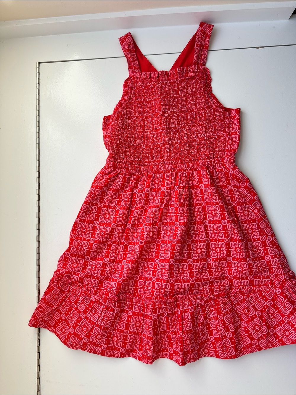Crewcuts Girls' Red Smocked Sundress - Kids Dress